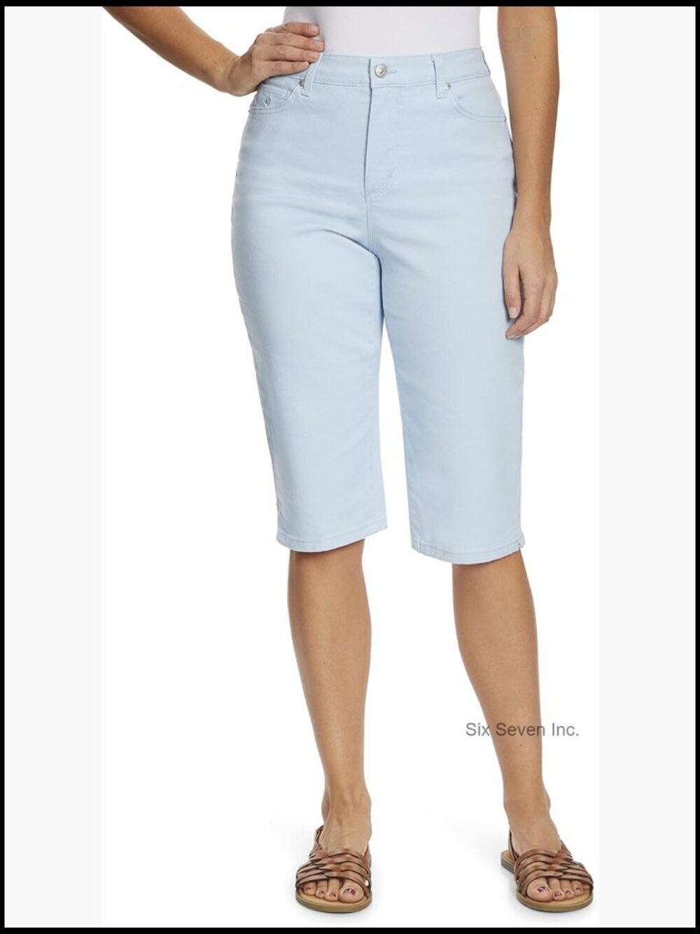 High Rise Capri Jeans, Amanda Fit with Belt Loops, Zipper Fly